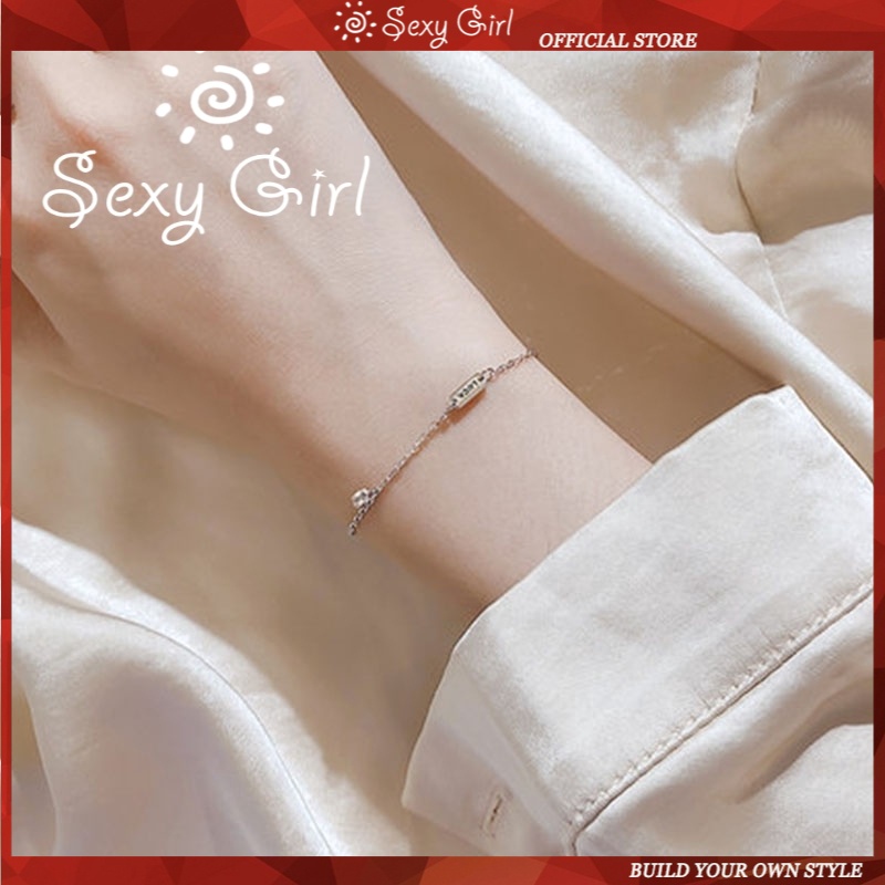 Vòng Tay Mạ Bạc Thiết Kế Đơn Giản Cho Nữ