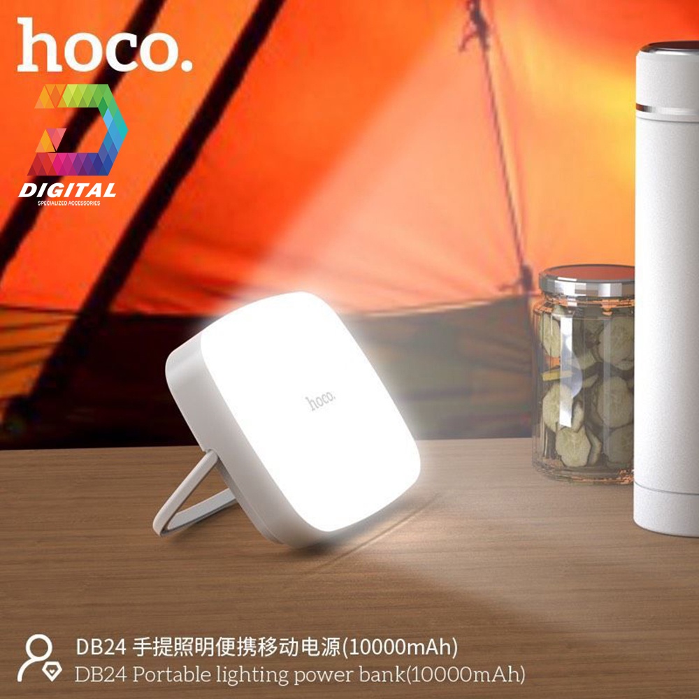 Pin Sạc Dự Phòng Đa Năng Hoco DB24 10000mAh Chính Hãng Tích Hợp Đèn Sáng 18h Liên Tục
