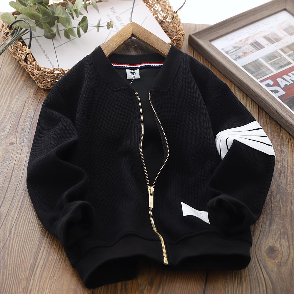 Áo Khoác Bóng Chày Khóa Kéo Thời Trang Xuân Thu Cho Bé Trai