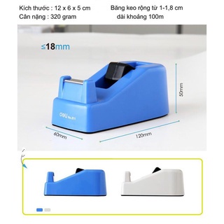Cắt băng dính Deli - E811 -  màu xanh / trắng - Dụng cụ cắt băng dính - HOKAMI STORE