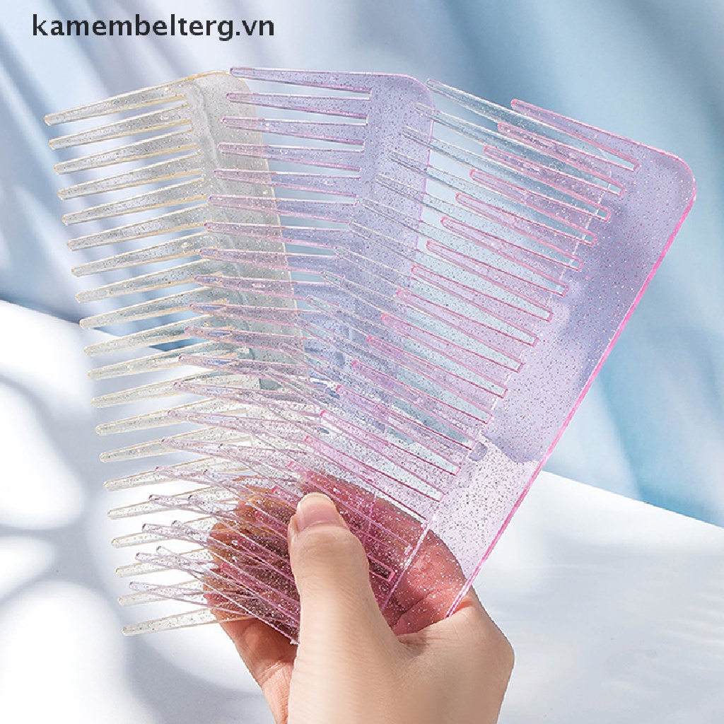 Lược chải tóc khô và ướt gỡ rối tạo kiểu cầm tay loại lớn lấp lánh ánh sao dành cho nữ
