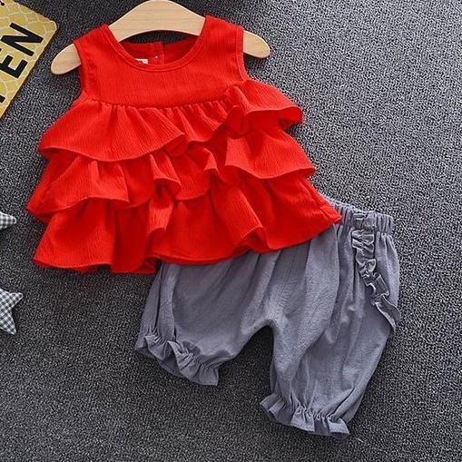 Bộ bé gái áo 3 tầng - rập giấy. không phải quần áo