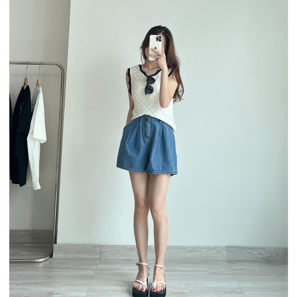 Áo sát nách len lưới quảng châu thời trang Miho house