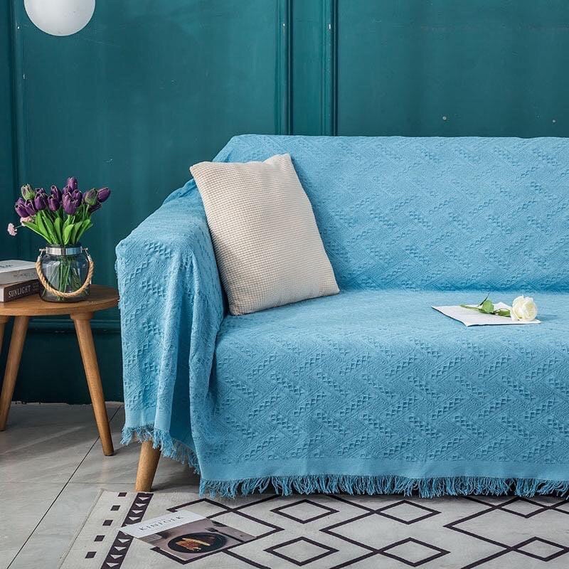 [Mẫu Mới] Khăn Phủ Sofa, Thảm Trang Trí, Chất Liệu Cotton Dệt Cao Cấp