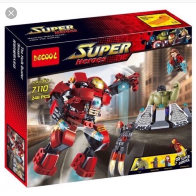 [Nhập mã TOYOCT giảm 10% tối đa 15K đơn từ 50K]Lego Super Heroes Marvel 7110 người sắt và khổng lồ xanh hulkbuster