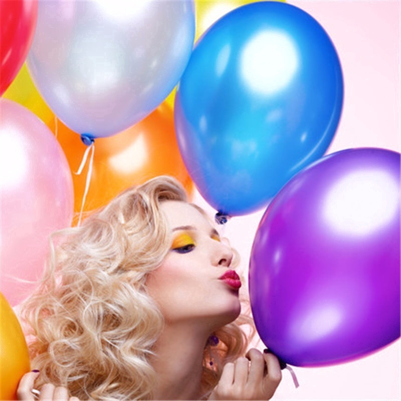 Set 50 Bong Bóng Cao Su 10 Inch Trang Trí Tiệc Sinh Nhật