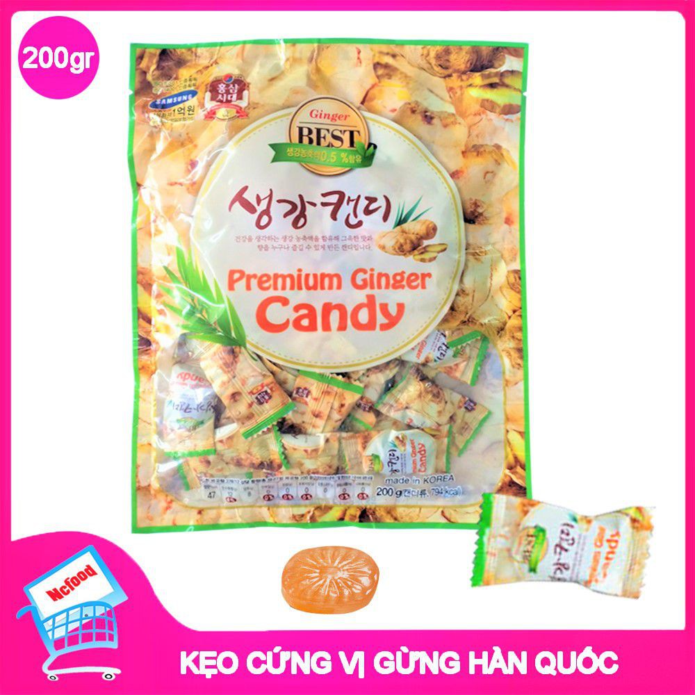Kẹo quế, Kẹo Gừng Hàn Quốc 200g/gói