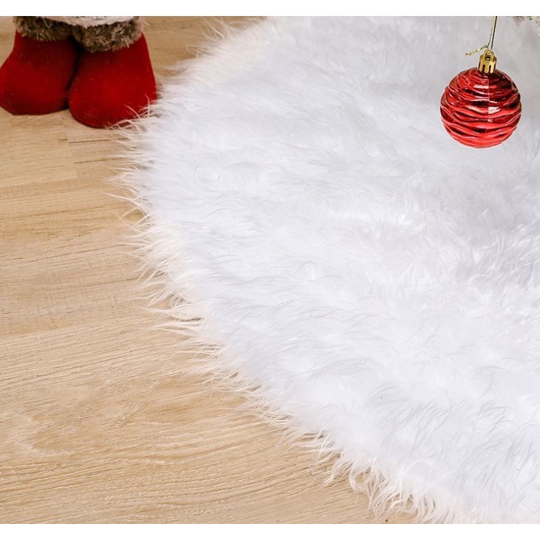 Tấm Thảm Lông Che Phủ Chân Cây Thông 78cm, 120cm rang Trí Noel Giáng Sinh