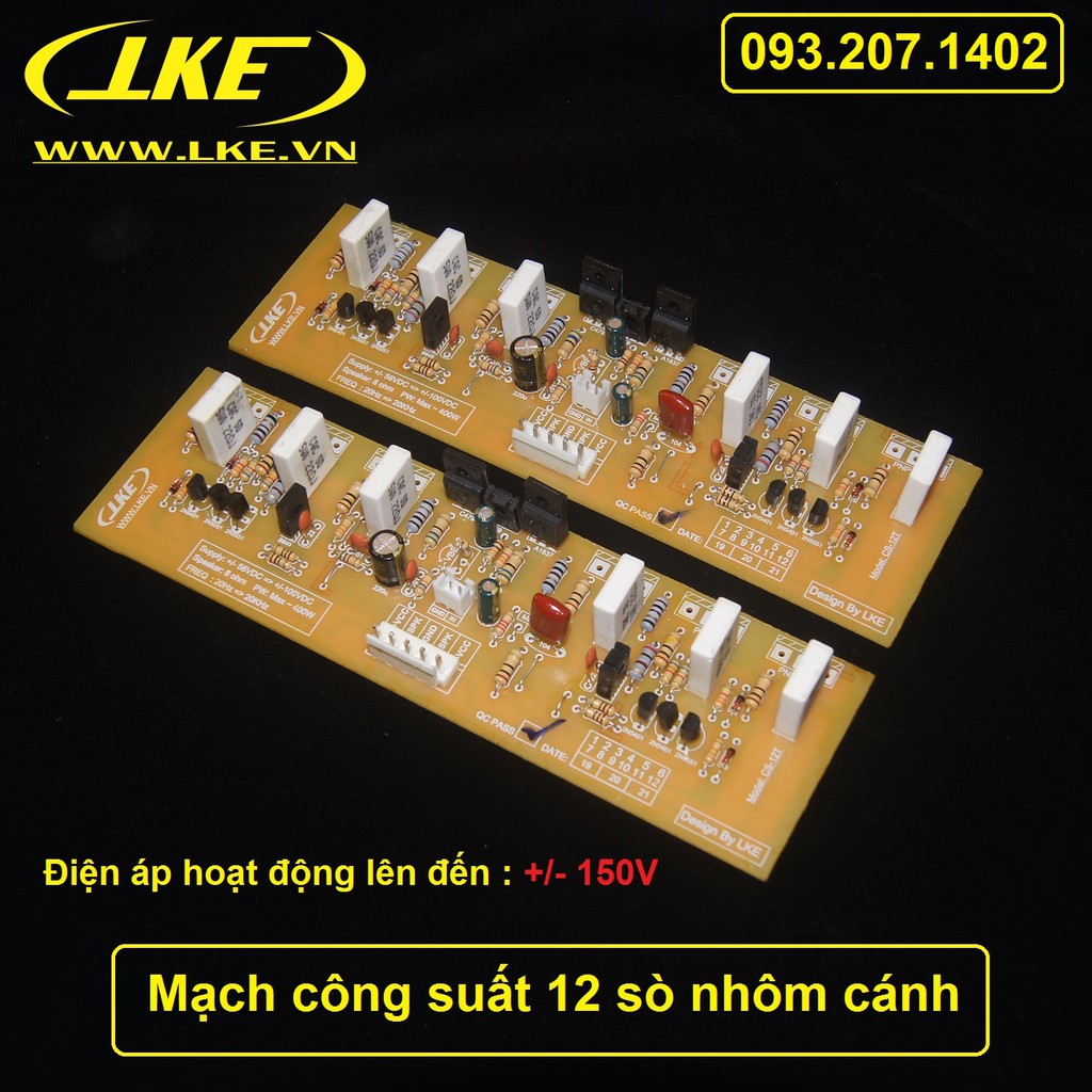 mạch công suất 12 sò nhôm cánh 300w LKE