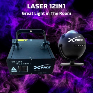 Đèn Bay Phòng Laser 12in1 Chiếu Hình 3D Đi Cảnh Phòng Bay