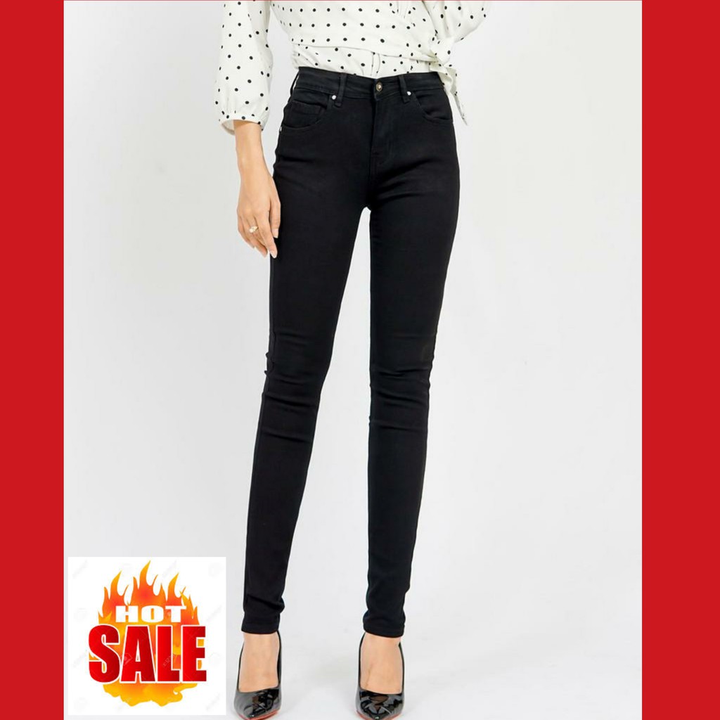 [Hàng xuất khẩu] Quần jean skinny đen chính hãng [Kancan]