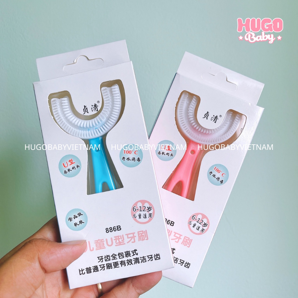 Bàn chải đánh răng chữ U cho bé từ 6 – 12 tuổi siêu mềm - Hugo Baby