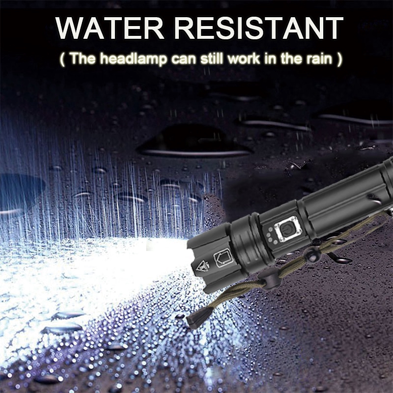 Đèn Pin LED Siêu Mạnh XHP70.2 26.650 XHP50 USB Có Thể Sạc Lại Chiến Thuật Sử Dụng 18650 Zoomable