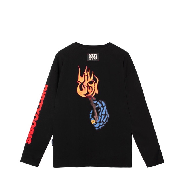DirtyCoins x LilWuyn Print L/S T-Shirt - Black