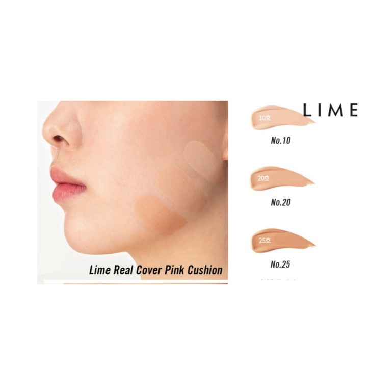 Phấn nước Lime Real Cover Pink/ V Collagen Ample Cushion | BigBuy360 - bigbuy360.vn