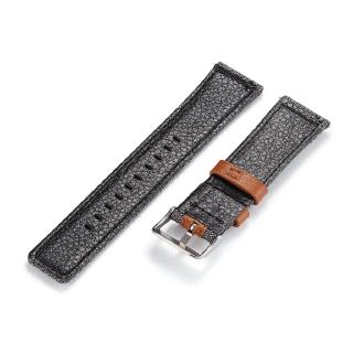 Canvas Nylon Band Strap Genuine Leather for Fitbit Versa Lite