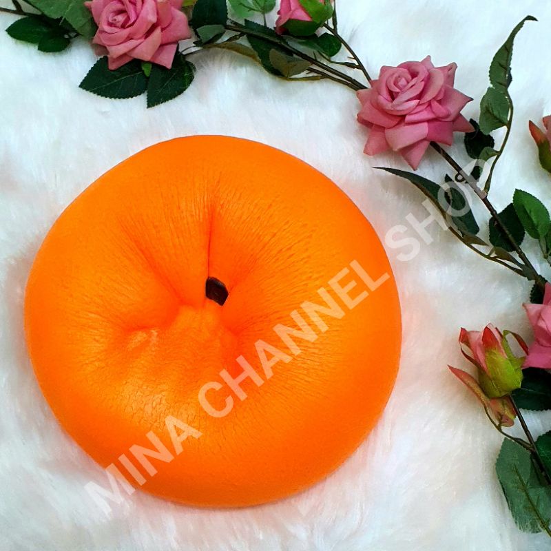 Squishy Trái Cam Khổng Lồ 25cm 520g Siêu Chậm Tăng, mềm thơm có bao bì và quà tặng