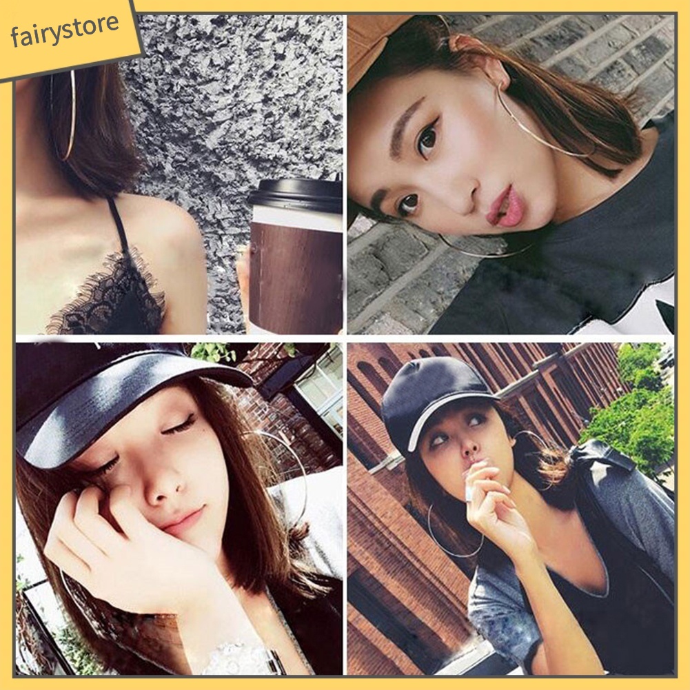 Hoa tai thiết kế vòng tròn lớn thời trang nữ dự tiệc