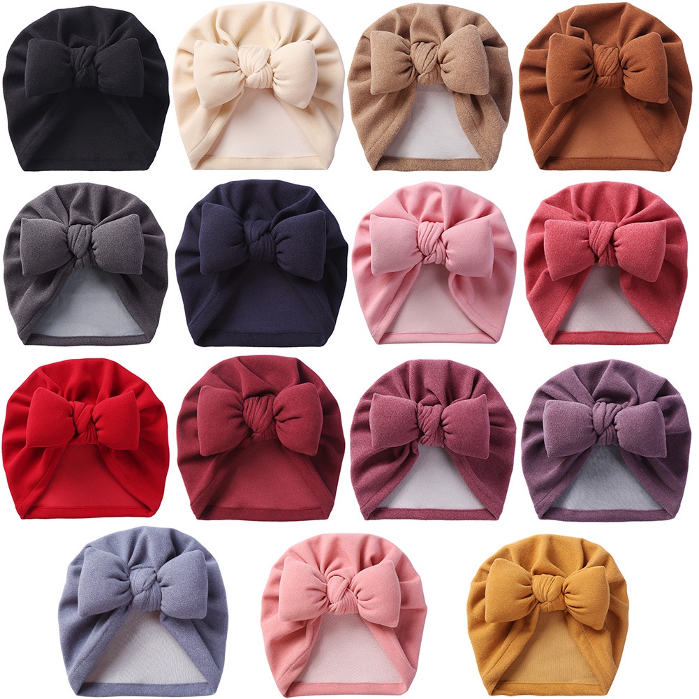 Mũ Cotton Thắt Nơ Cho Bé Từ 0-4 Tuổi