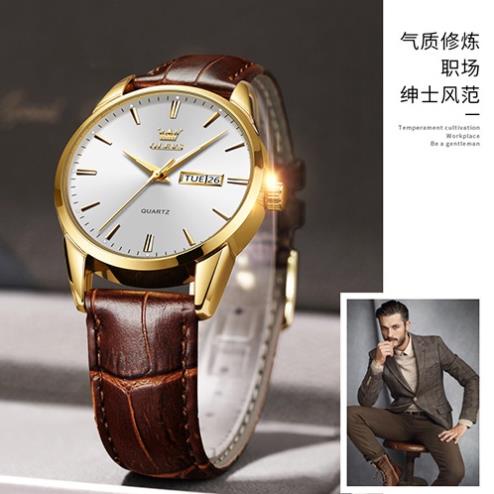 Đồng hồ nam dây da chính hãng Olevs 6898 chống nước,chống xước bảo hành 12 tháng | BigBuy360 - bigbuy360.vn