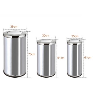 THÙNG RÁC INOX TRÒN NẮP LẬT