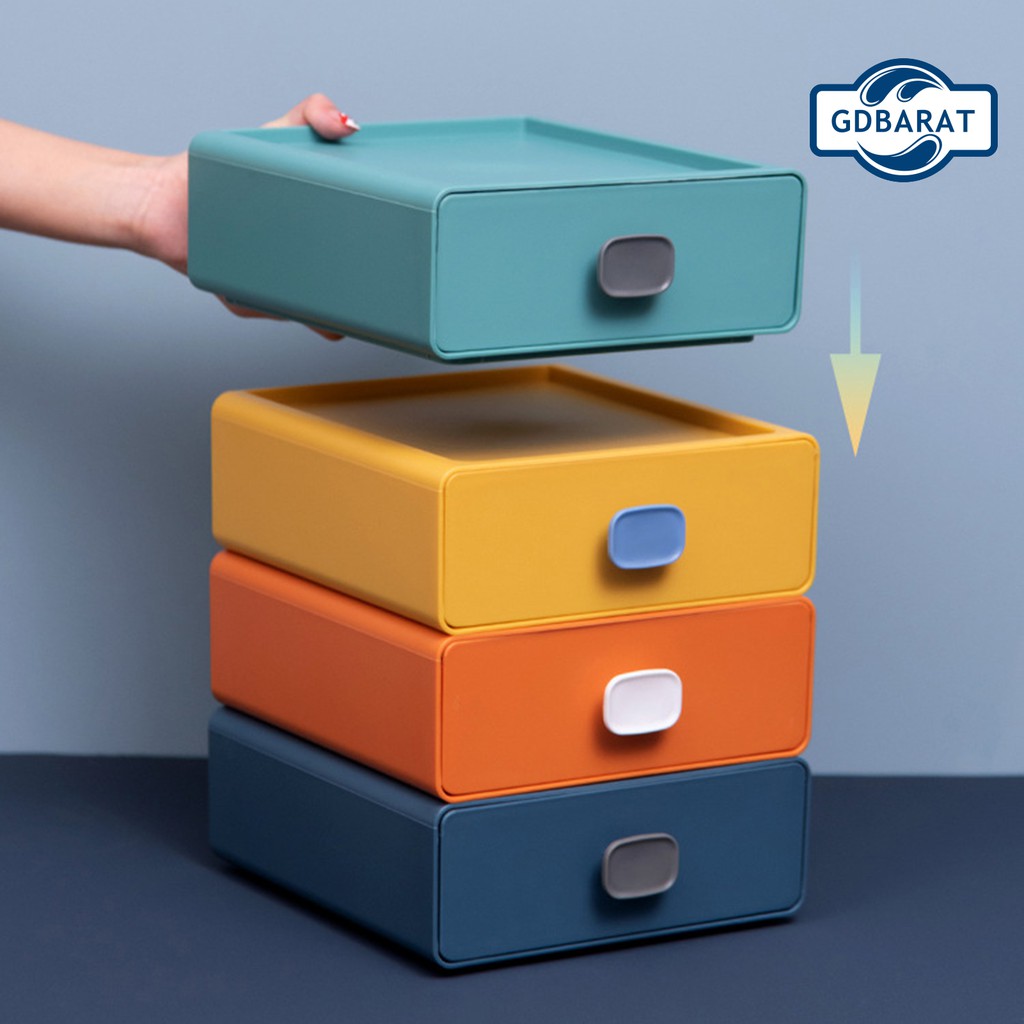 (Hàng Mới Về) Hộp Đựng Mỹ Phẩm Để Bàn Có Ngăn Kéo Tiện Dụng