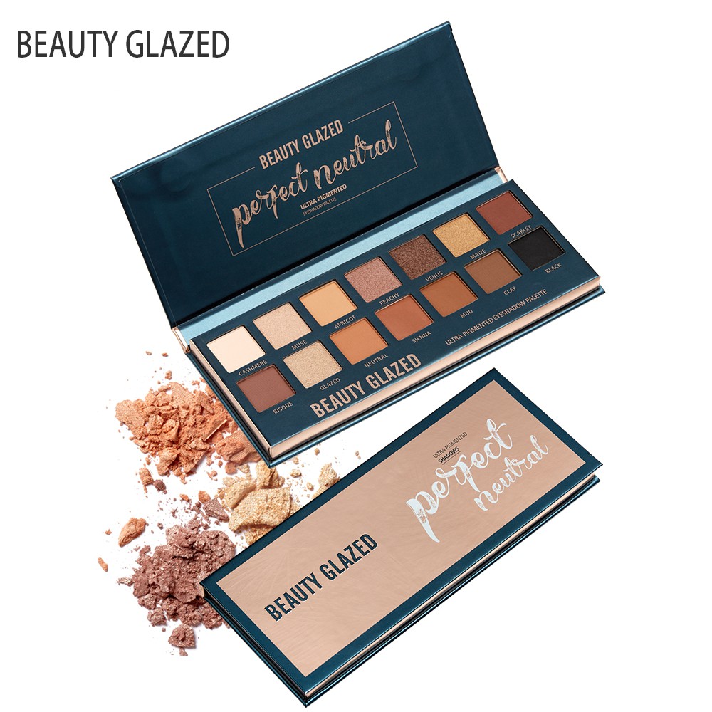 BEAUTY GLAZED Matte 14Colors Naked Cosmetics Palette Long lanh Phấn mắt