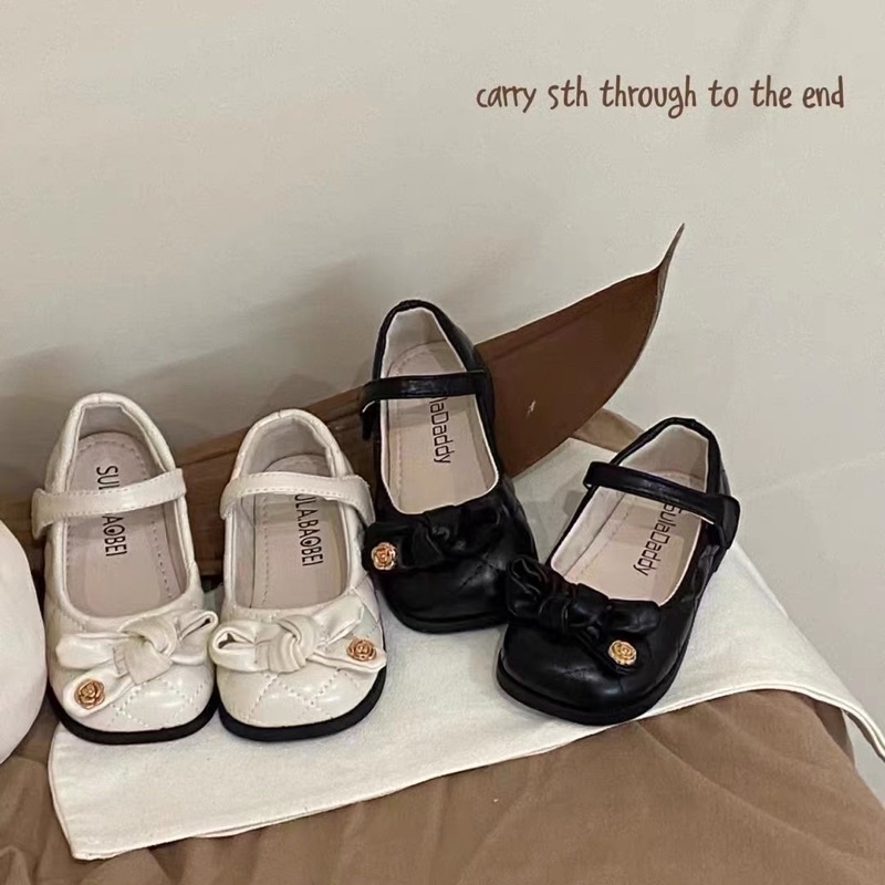 [Mã 252FASHIONSALE giảm 12% đơn 99K] Giày Búp Bê Da Mềm Đính Nơ Kiểu Dáng Đáng Yêu Cho Bé Gái 2-6 Tuổi A277