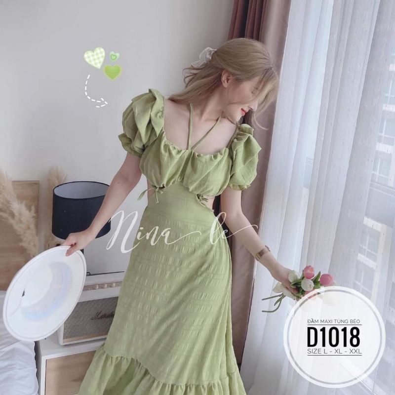 ĐẦM MAXI KHOÉT EO 2 BÊN BIGSIZE