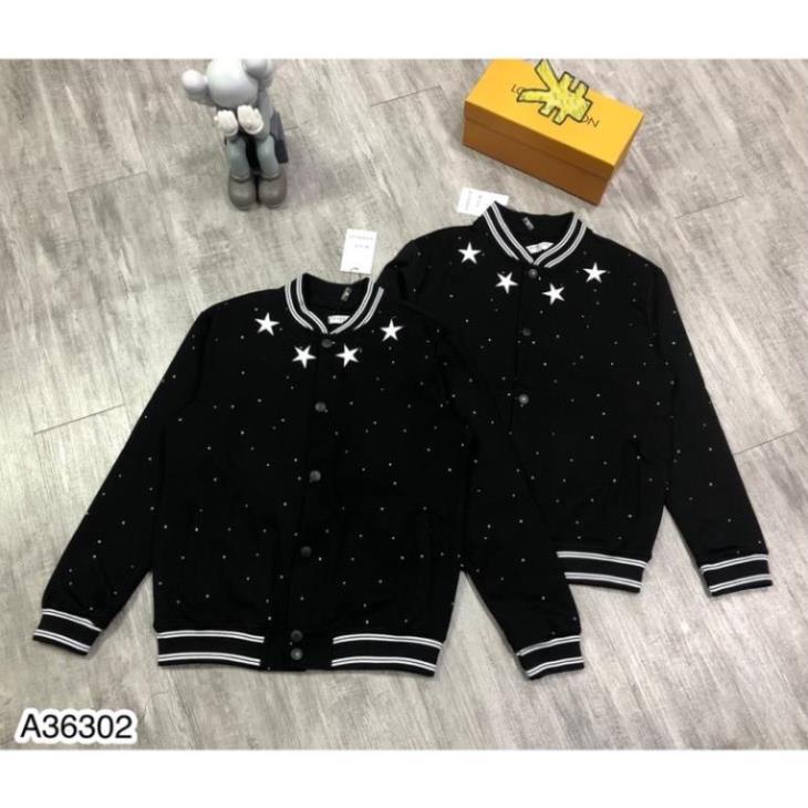 SALE Áo bomber Nam Thêu Ngôi Sao Cao Cấp - Áo Khoác Bomber Đính Kim Sa Max Đỉnh - Mẫu Mới Nhất 2021