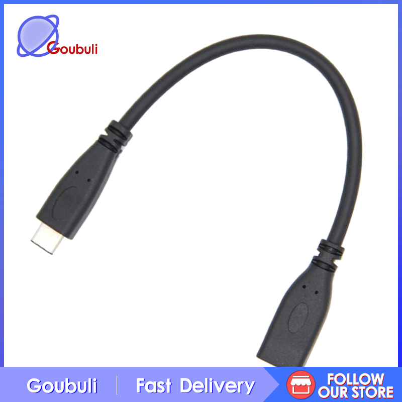 [Goubuli]USB 3.1 Type C Extender Cord Male To Female 10Gbps Charging And Sync 0.2m