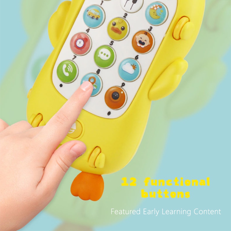 Đồ chơi điện thoại di động SEA SUN TOYS phối hình chú vịt phong cách Trung Hoa dễ thương cho bé
