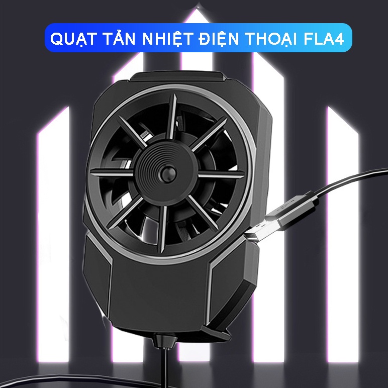 Quạt tản nhiệt điện thoại MEMO FLA4 gaming làm mát nhanh quạt 9 cánh chống ồn chơi game pubg freefire liên quân mobile