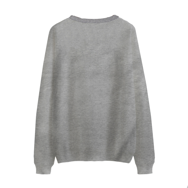 7391#V1   LV neutral classic cotton round neck sweater large size comfortable breathable long-sleeved bottoming shirt   M---3XL