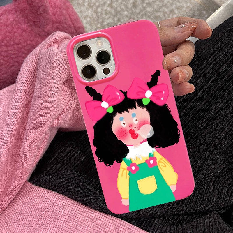 Rose Red Ugly and Cute Girl Suitable for Iphone13promax Apple 14 Phone Case 11 Personality XR Trendy 12 New 7P 44gT