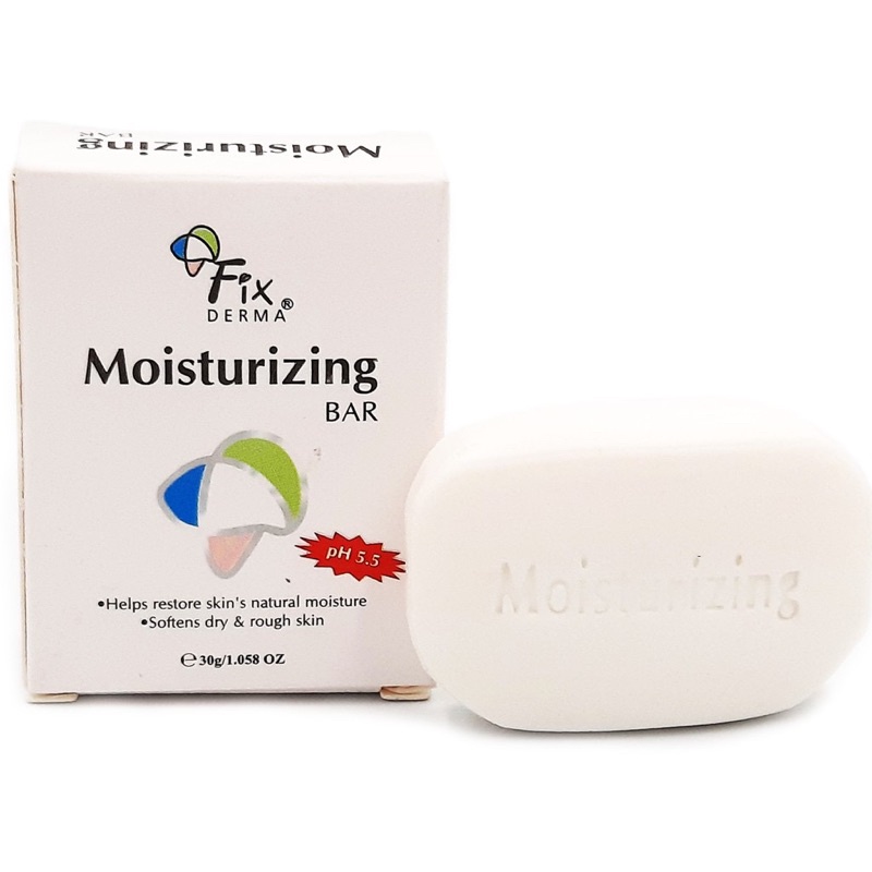 ✅(Chính Hãng) Xà phòng làm sạch da, dưỡng ẩm mềm mịn Fixderma Moisturizing Bar 30g