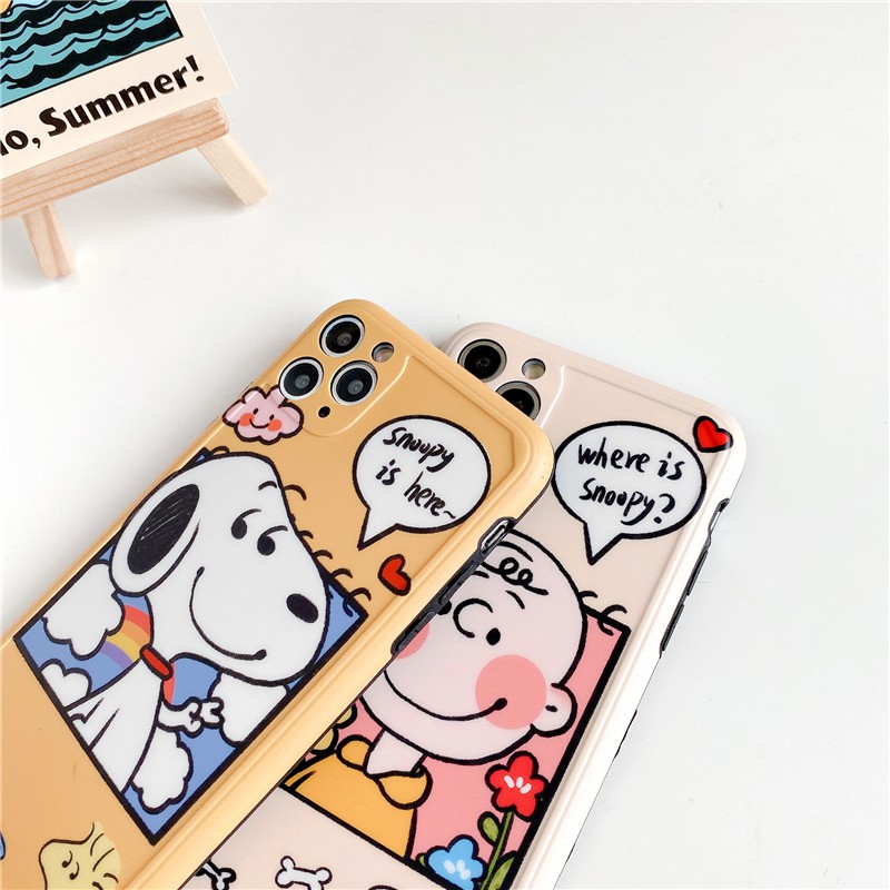 Ốp lưng iphone Snoopy Cute IMD dày dặn viền nổi 5/5s/6/6plus/6s/6splus/7/7plus/8/8plus/x/xr/xs/11/12/pro/max/plus/promax | BigBuy360 - bigbuy360.vn