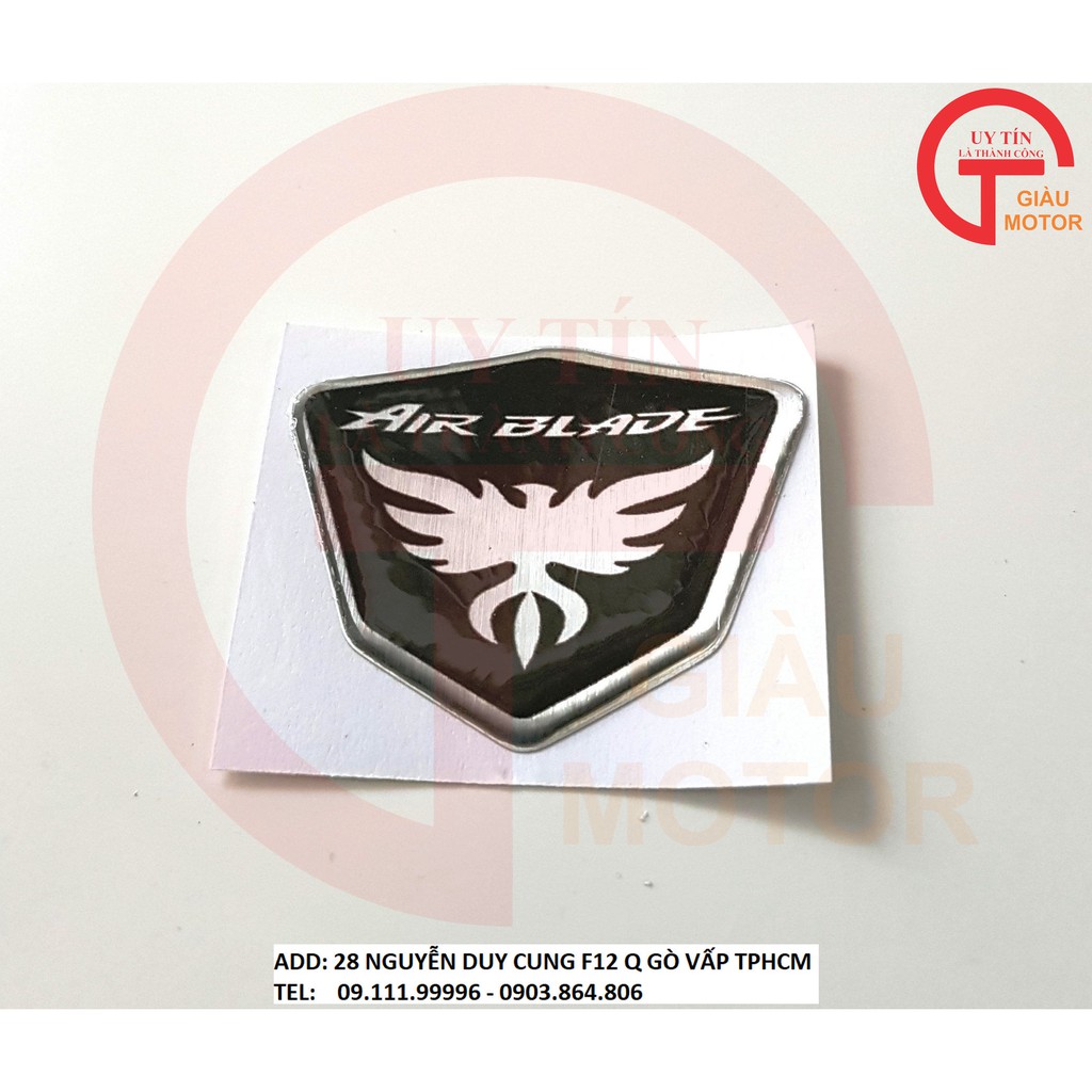 BIỂU TƯƠNG DÁN TRANG TRÍ XE AIR BLADE MÀU TRẮNG DÀY DẶN