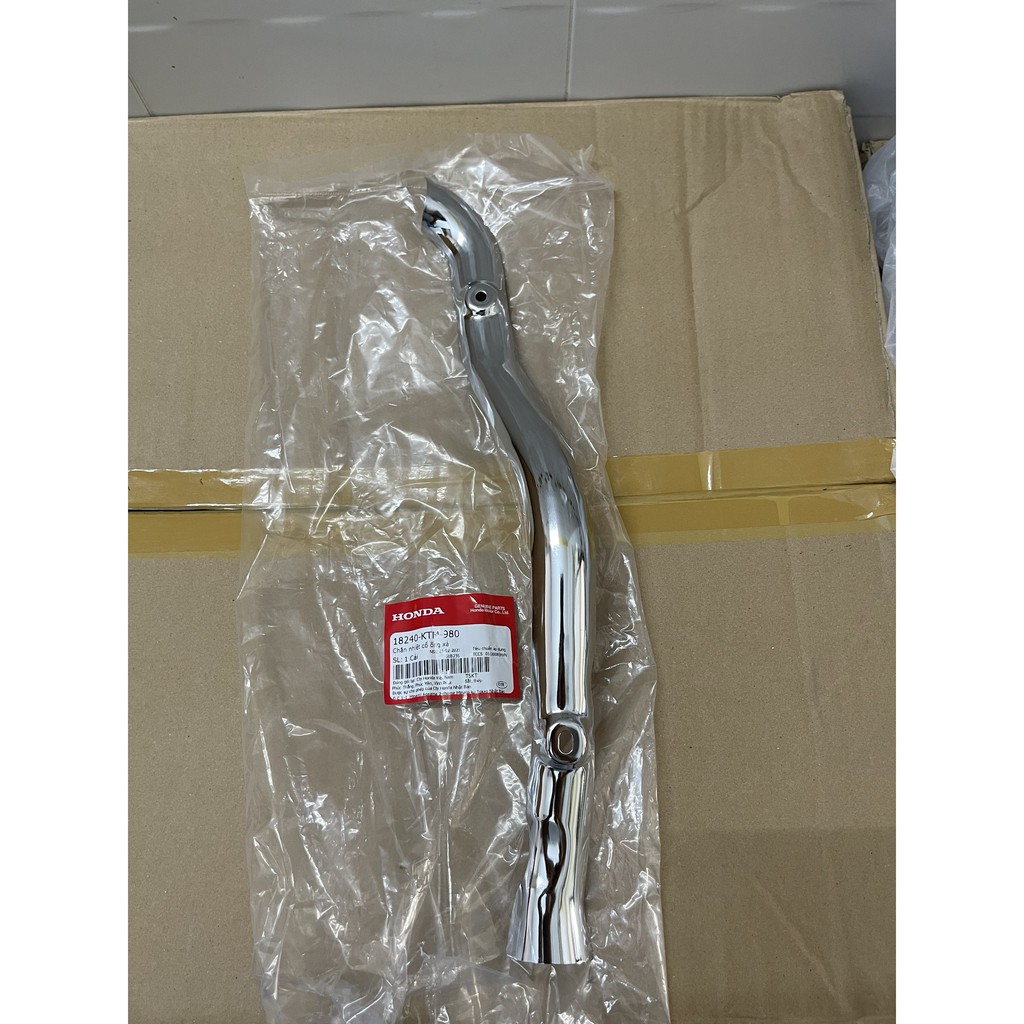 Chắn nhiệt cổ ống xả xe neo,ốp cổ bô trước xe neo 18240KTM980