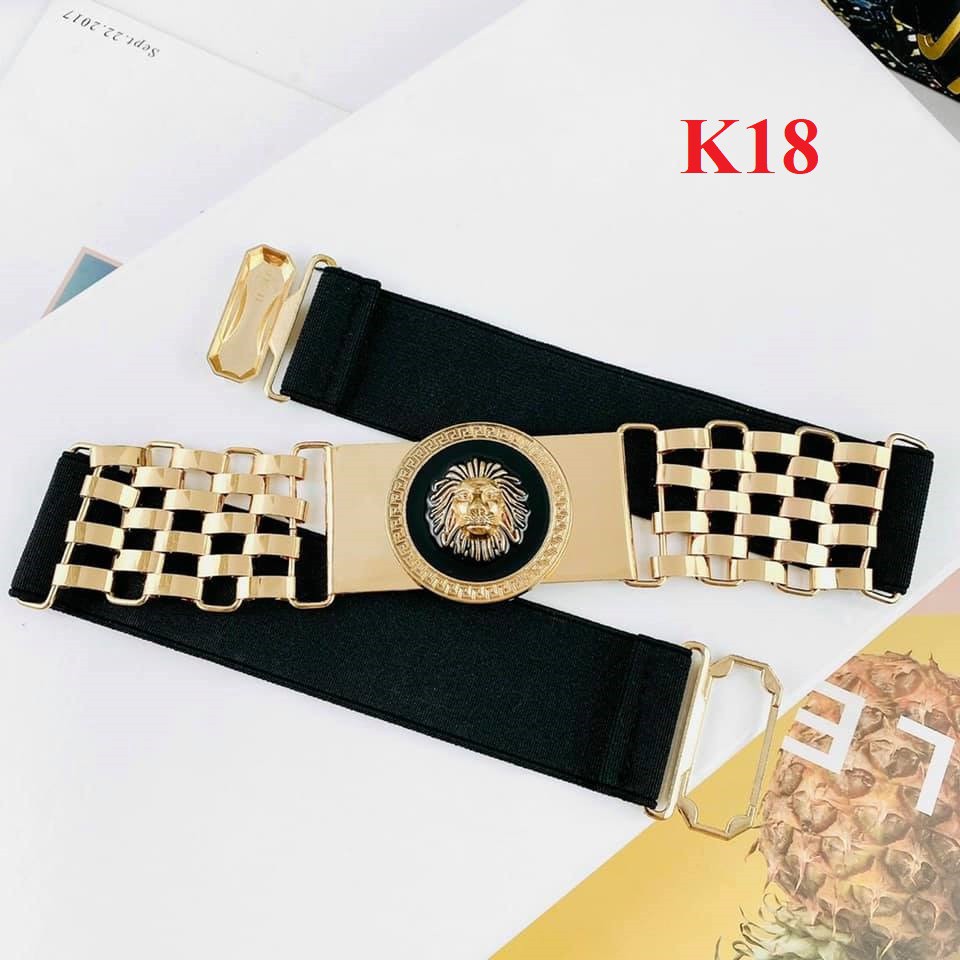 Đai váy họa tiết 4cm sư tử K18
