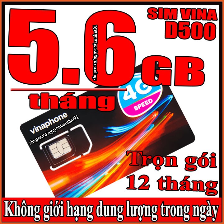 sim 4G vinaphone D500 miễn phí 1 năm không nạp tiền