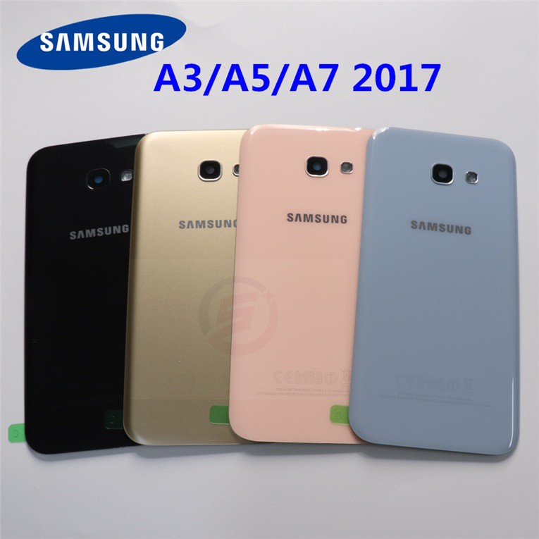 Lưng Nắp Lưng Điện Thoại Bằng Kính Thay Thế Chuyên Dụng Cho Samsung Galaxy A3 / A5 / A7 2017 A320 A520 A720