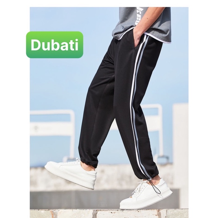 QUẦN JOGER THỂ THAO NAM NỮ 2 LINE - 2 SỌC UNISEX CHẤT NỈ DA CÁ ỐNG SUÔNG RỘNG EO CHUN RÚT DÂY HOT 2022 - DUBATI FASHION