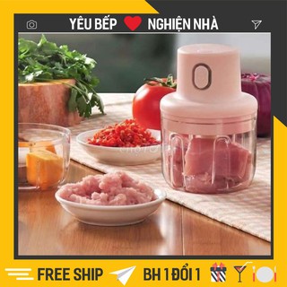 Máy xay thịt mini - Máy xay mini tích điện đa năng tiện lợi 100ml/250ml