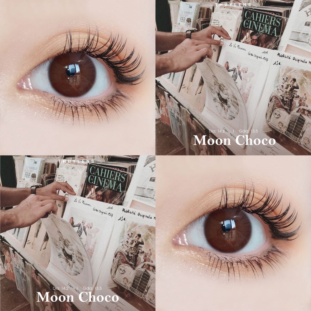 Lens Cận Màu Nâu Tự Nhiên Thúy Lens Moon Choco Nội Địa Hàn Quốc