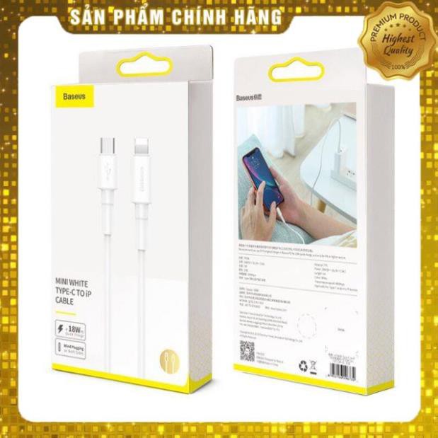 Cáp sạc nhanh Usb C to Lightning cho Iphone hãng Baseus (hàng chuẩn xịn )