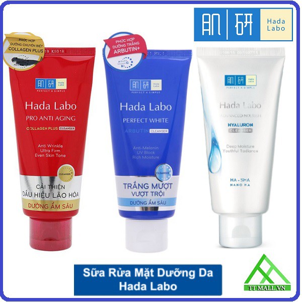 Sữa Rửa Mặt Dưỡng Da Hada Labo 80g - Chống Lão Hóa, Trắng Mượt Mà, Dưỡng Ẩm