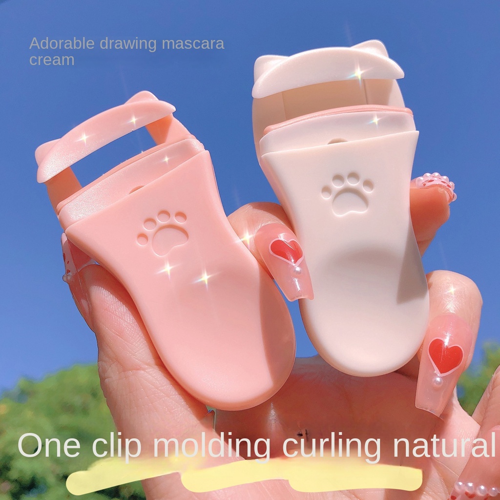 Dụng Cụ Trang Điểm Mắt Mèo Dễ Thương Uốn Cong Lông Mi Lâu Trôi Tạo Kiểu Ba Chiều Không Bị Trượt Mắt Nhỏ Và Di Động