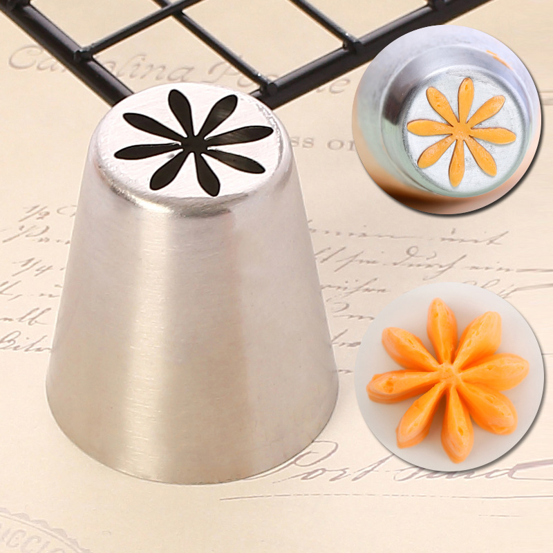 Set 4 Đầu Bắt Bông Kem ANAEAT Trang Trí Bánh Làm Bằng Thép Không Gỉ