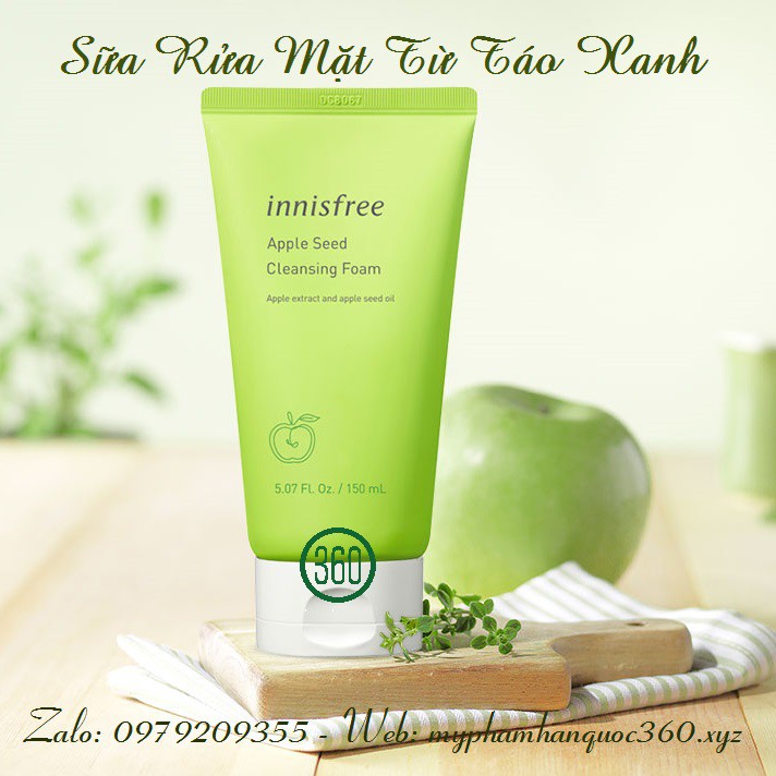 Sữa Rửa Mặt Từ Táo Xanh Innisfree Apple Seed Deep Cleansing Foam 150ml